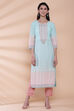 Mint Cotton Straight Printed Kurta