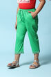 Blue Cotton Blend Capris image number 2