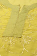 Lime Yellow Cotton Silk Straight Kurta Palazzo Suit Set image number 1