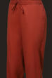 Burnt Orange Viscose Kalidar Dyed Suit Set image number 2