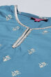 Teal Cotton Girls Straight Straight Kurta Palazzo Suit Set image number 1