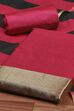 Onion Pink Cotton Unstitched Suit Set image number 1