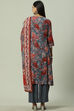 Grey LIVA A-Line Kurta Palazzo Suit Set image number 4