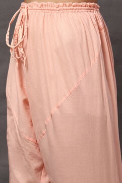 Rohit Bal Peach Cotton Blend Straight Kurta Suit Set image number 2