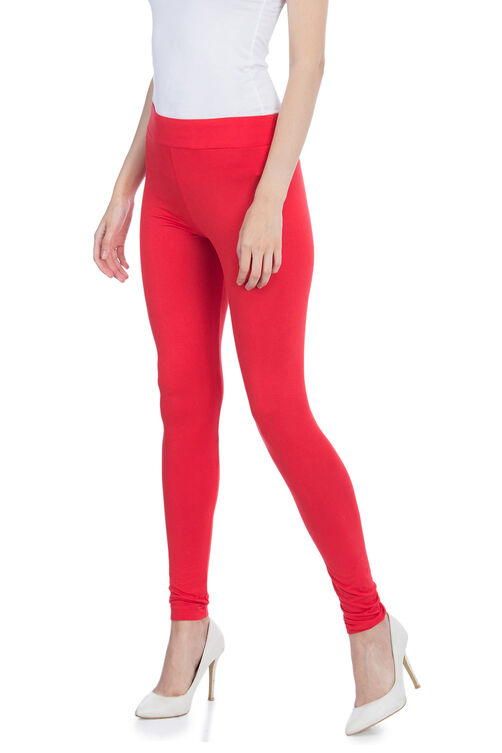Red Cotton And Art Silk Leggings image number 2