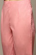 Dry Rose Cotton Blend Layered Kurta Pants Suit Set image number 3