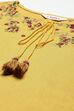 Yellow Solid Asymmetric Kurta Slim Pant Suit Set image number 1
