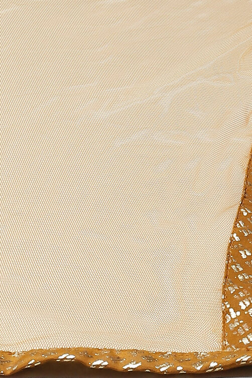 Mustard Art Silk Asymmetric Kurta Dhoti Salwar Suit Set image number 3