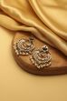 Peach Pearl Gold Plated Brass Chandbali image number 2