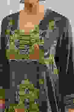 Green Printed Straight Sharara Suit Set image number 1