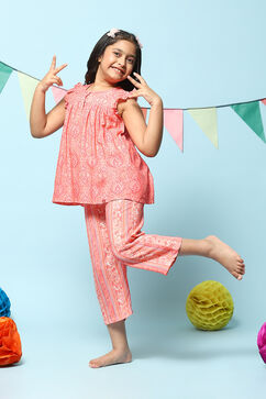 Coral Rayon Printed Sleepwear image number 3