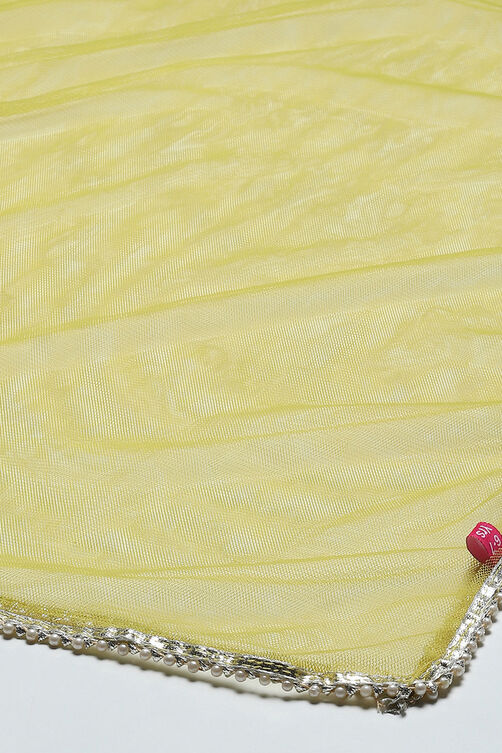 Lemon Yellow Polyester Straight Set image number 3