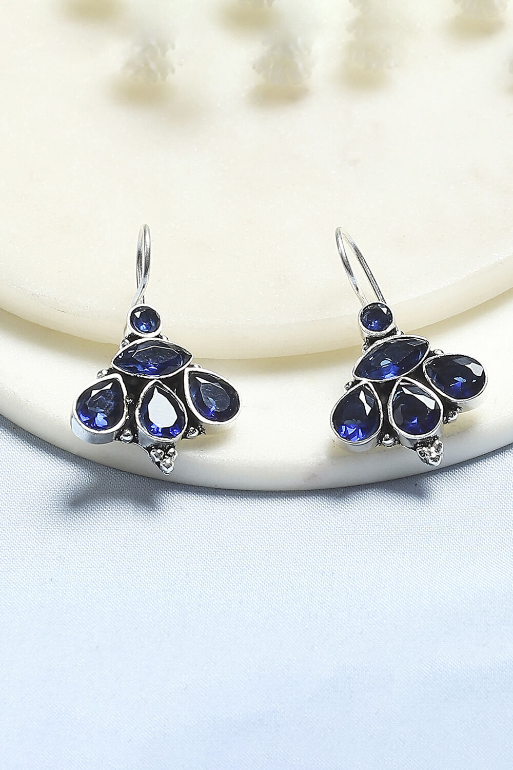 Navy Stone Earrings image number 0