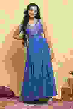 Electric Blue Polyester Dress image number 5