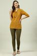Camel Cotton Blend Solid Churidar image number 5