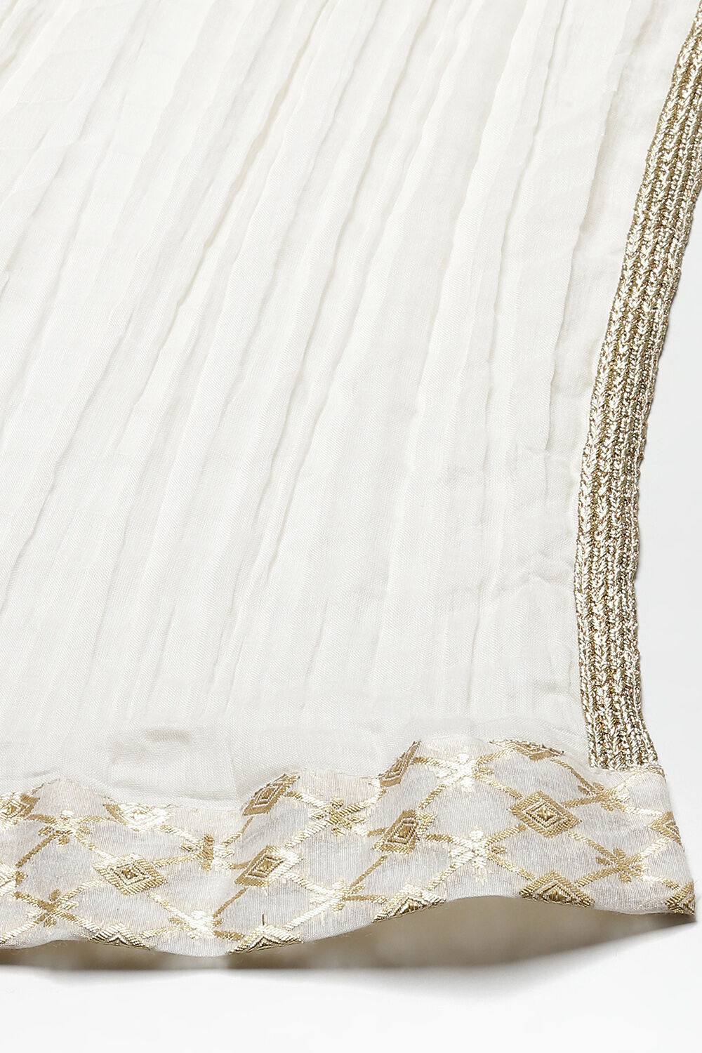 Blush Pink Cotton Anarkali Kurta Lehenga Suit Set image number 3