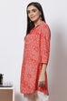 Red LIVA Printed Short Kurti image number 2