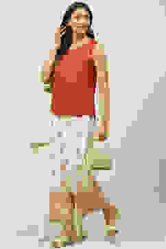 Ecru Art Silk Palazzo image number 5