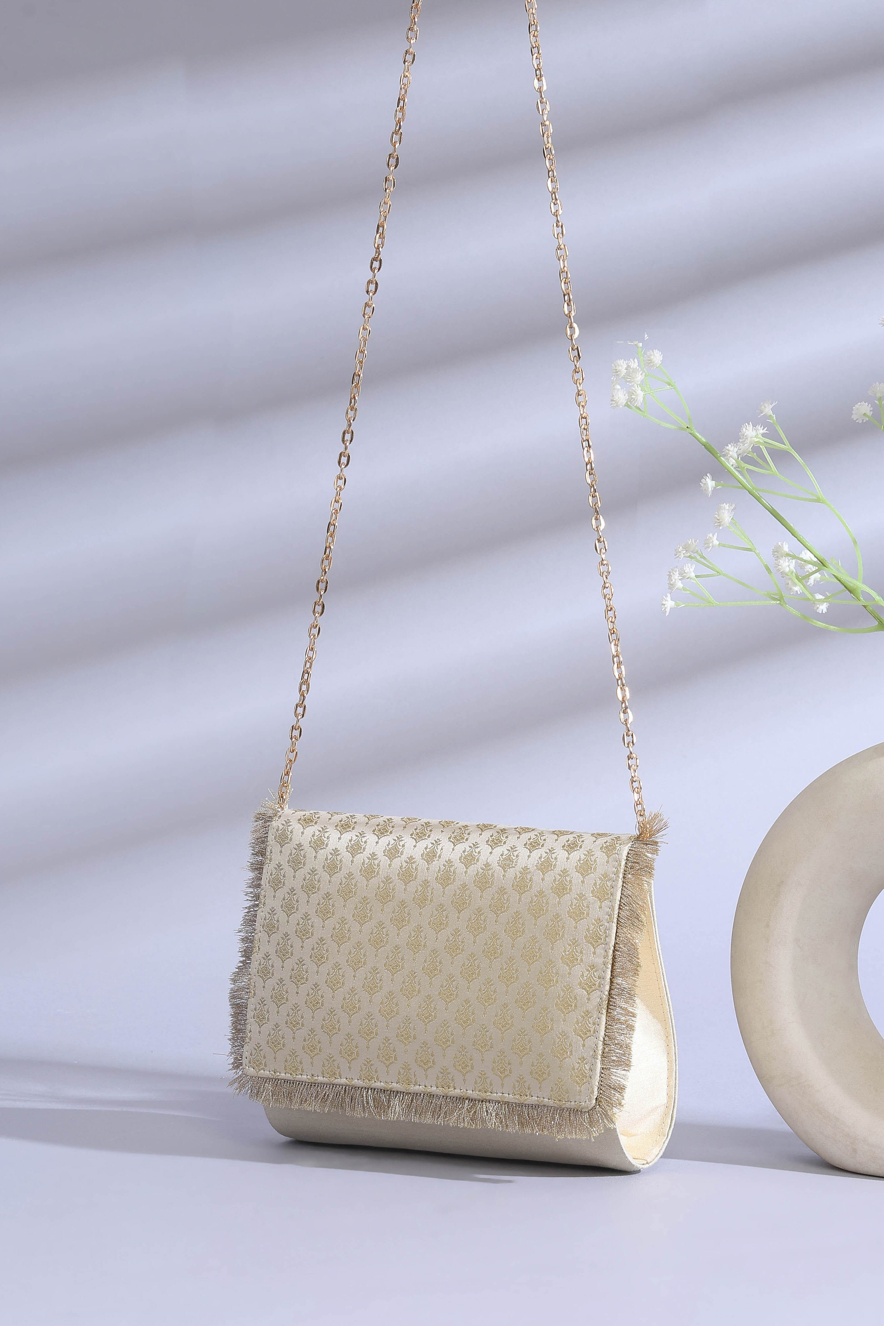 Gold Polycotton Clutch image number 0