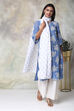 Blue Cotton Straight Kurta Palazzo Suit Set image number 8