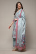 Salmon Cotton Straight Kurta Palazzo Suit Set image number 1