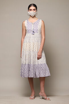 Lavender Cotton Tiered Dress image number 6
