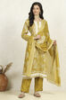 Purple Cotton Floral Printed Unstitched Suit Set image number 1