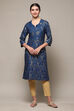 Blue Rayon Flared 2 Piece Set image number 0