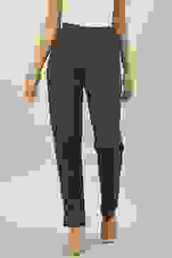 Charcoal Black Cotton Pants image number 3