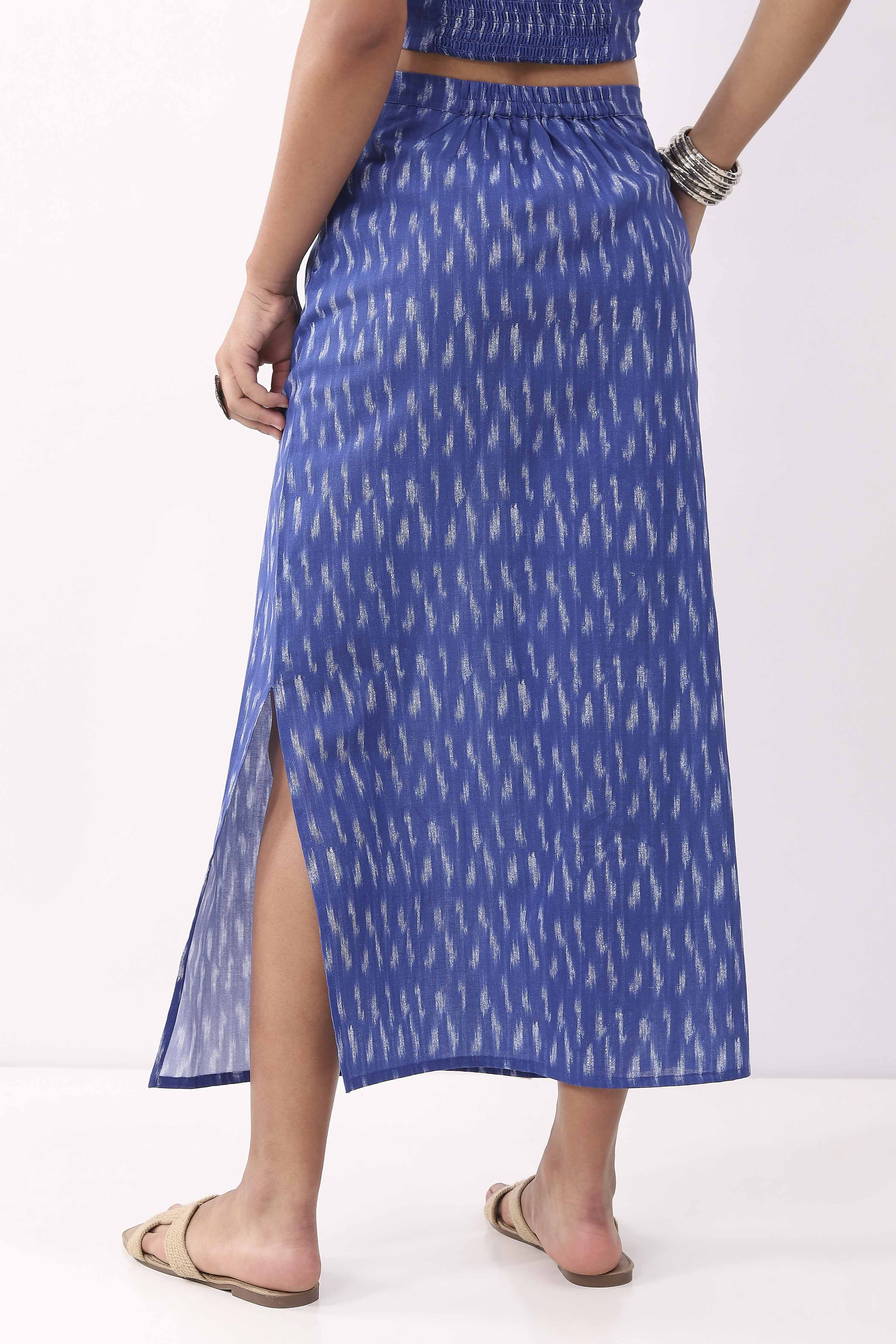 Royal Blue Cotton Skirt image number 5