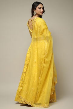 Yellow Viscose Embroidered Lehenga Set image number 5