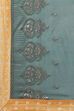 Green Art Silk Easy Stitch Suit Set image number 3