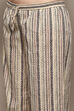Beige and Black Pure Cotton Anarkali Suit Set image number 3