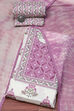 Purple Cotton Printed Unstitched Suit Set image number 0