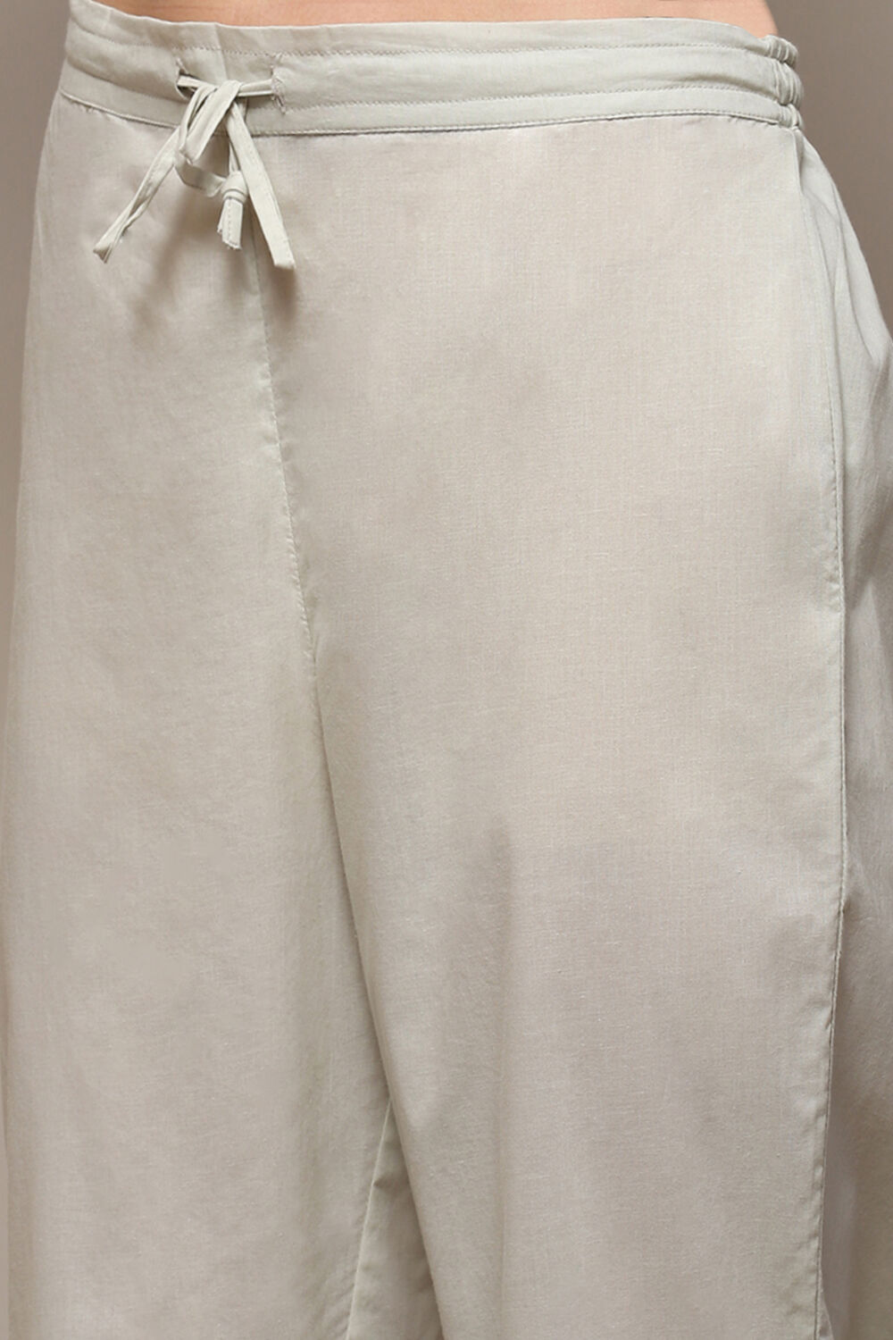 Brick Red Cambric Narrow Kurta Pant Suit Set image number 2