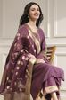 Old Rose Solid Straight Suit Set image number 7