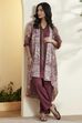 Onion Pink Viscose Rayon Printed Fusion Set