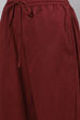 Maroon Straight Cotton Two Piece Printed Sleepwear Set image number 2