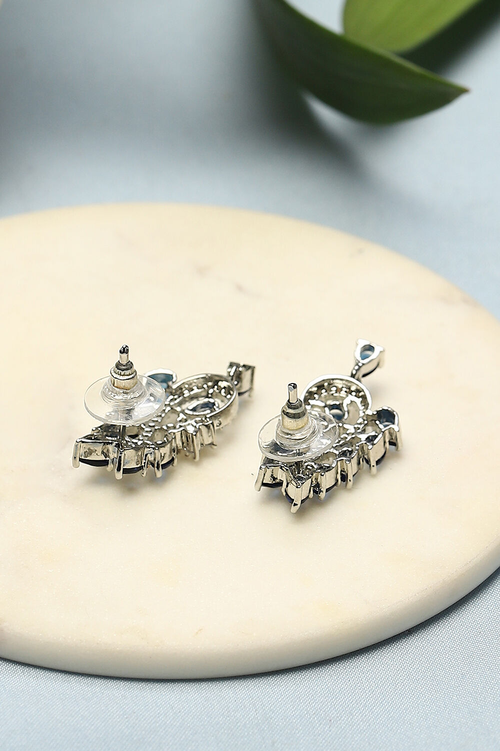 Navy Blue Brass earrings image number 2