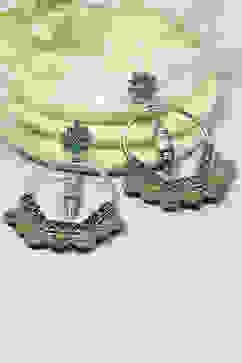 Green Brass Chaandbali image number 0