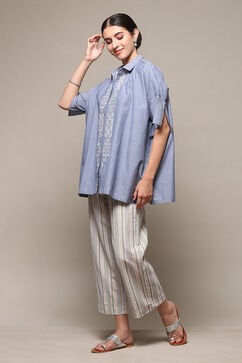 Natural Cotton Straight Palazzo image number 0