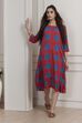 Mustard Yellow Printed A-Line Dress image number 0