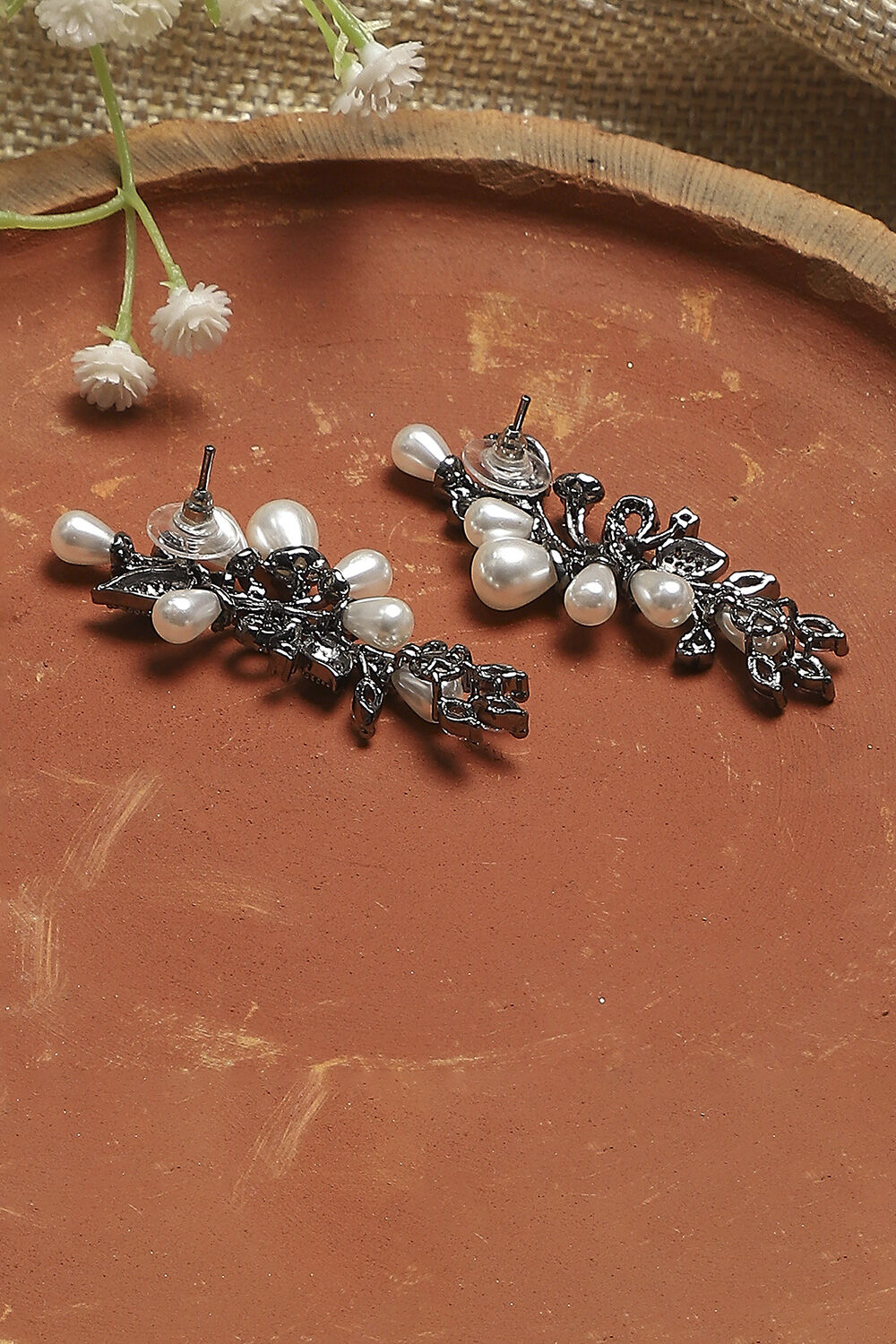 Grey Alloy Drop & Danglers image number 2