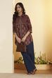 Brown Cotton Straight Kurta image number 0