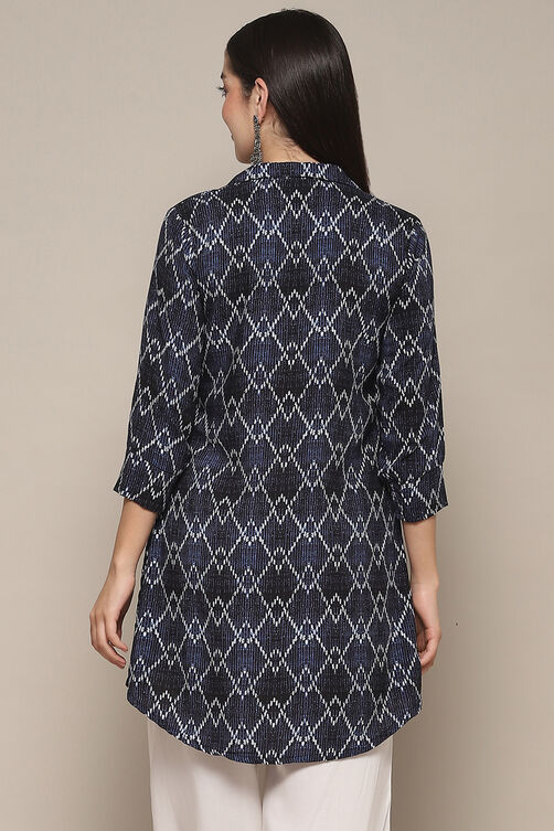 Indigo Rayon Straight Kurti image number 3