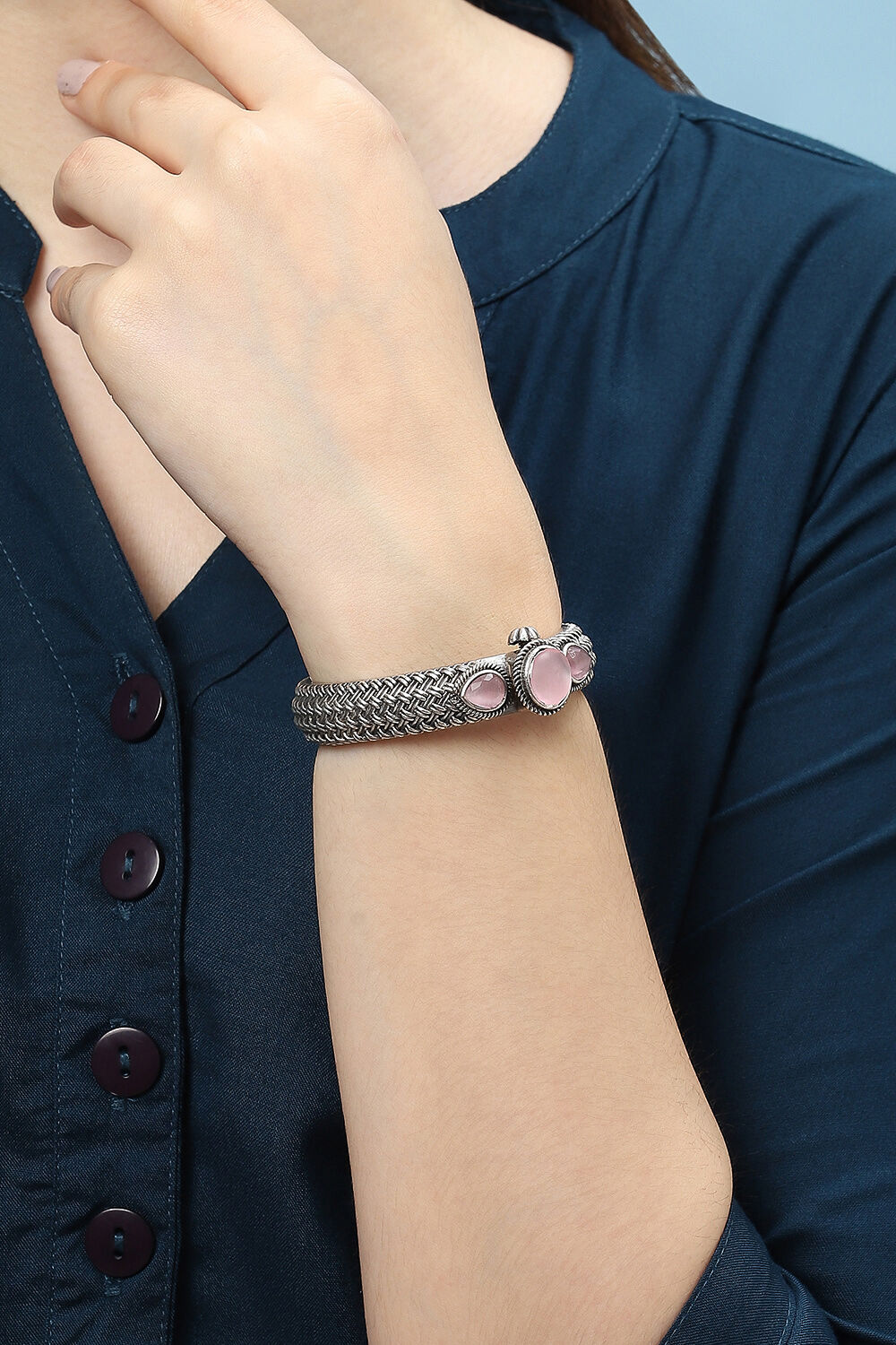 Pink Brass Bangles image number 1