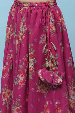 Pink Polyester Short Kurta Printed Suit Set image number 2