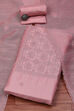 Dusty Pink Linen Blend Unstitched Suit Set image number 0