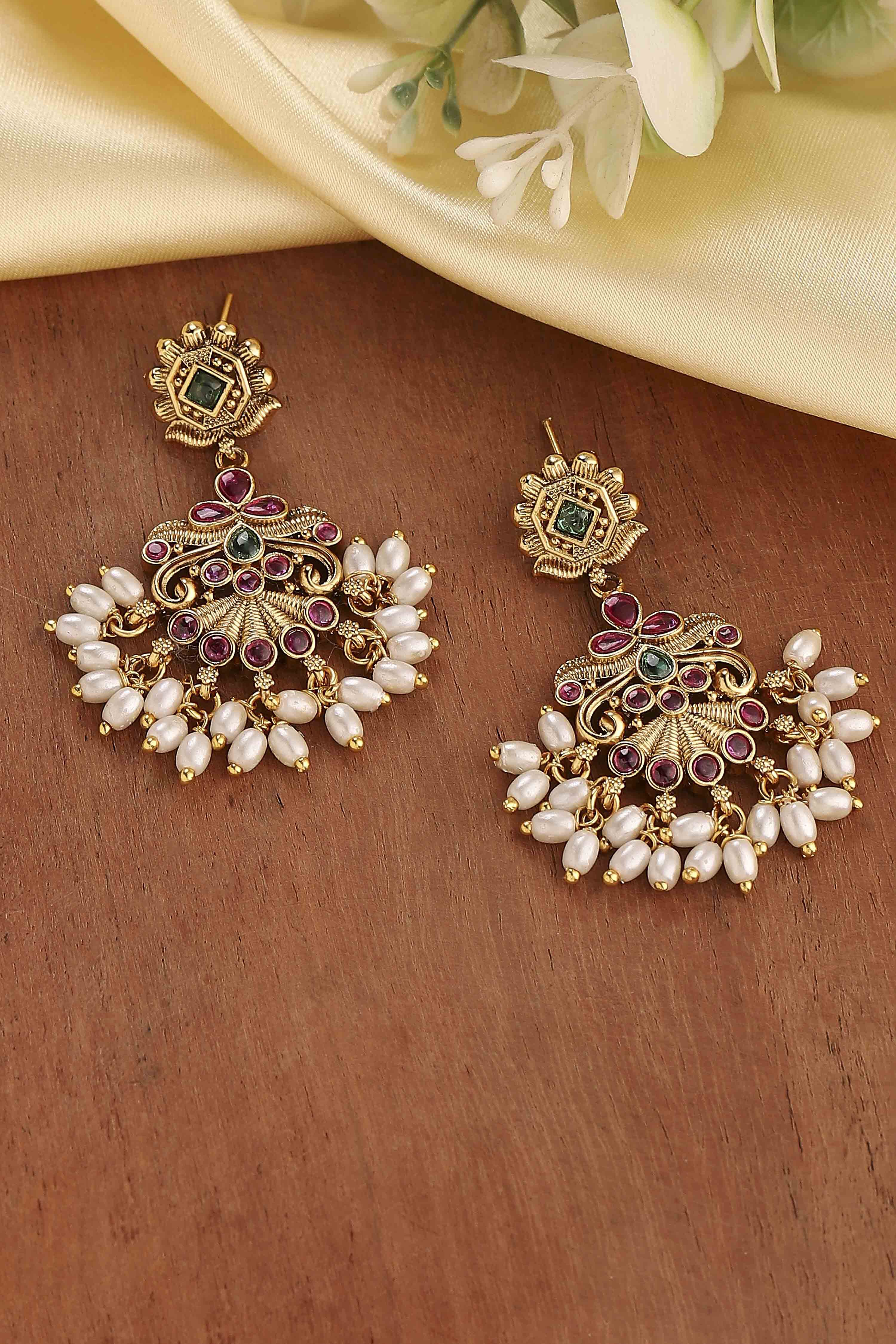 Multi Brass Drop & Danglers image number 0