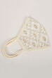 White Viscose Printed Face Mask image number 1